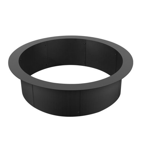 VEVOR 36-Inch Fire Pit Ring, Outer/30-Inch Inner Diameter, 10inch Height 2.5mm Thick Fire Pit Insert, Heavy Duty Carbon Steel Liner DIY Campfire Ring