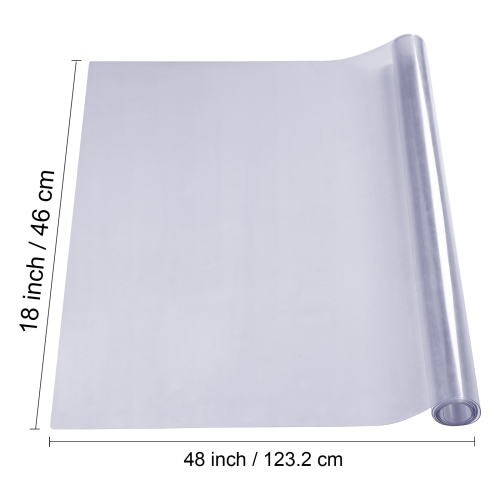 Housse de table transparente VEVOR de 18 x 36&nbsp;po, housse de table rectangulaire, nappe en plastique PVC épais 1,5&nbsp;mm, protecteur de bureau
