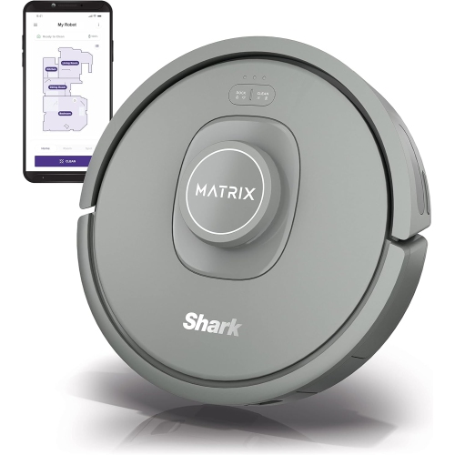 Aspirateur robot Shark RV2300CA Matrix sans taches sur les tapis et les planchers durs, cartographie précise de la maison