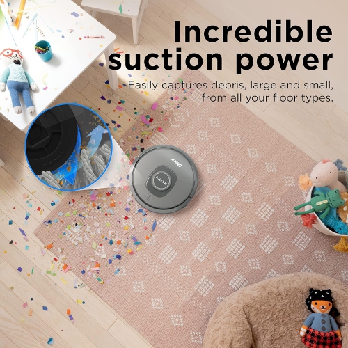 Aspirateur robot Shark RV2300CA Matrix sans taches sur les tapis et les planchers durs, cartographie précise de la maison