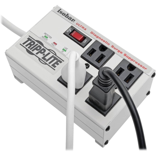 Tripp Lite ISOBAR4ULTRA Surge Protector, Metal 4 Outlet, 6FT Cord, 3330 Joules