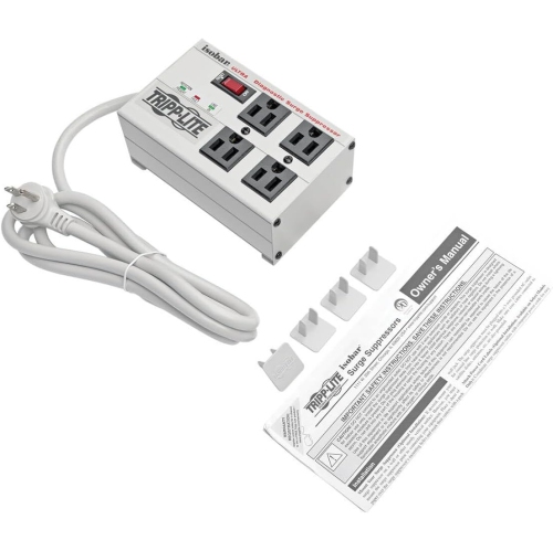 Tripp Lite ISOBAR4ULTRA Surge Protector, Metal 4 Outlet, 6FT Cord, 3330 Joules