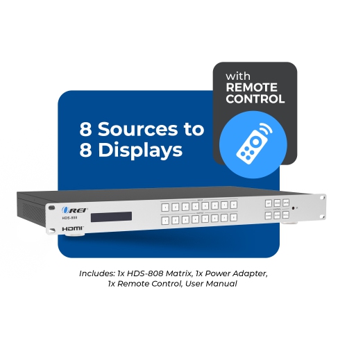 OREI 4K@30Hz 8x8 HDMI™ Matrix -
