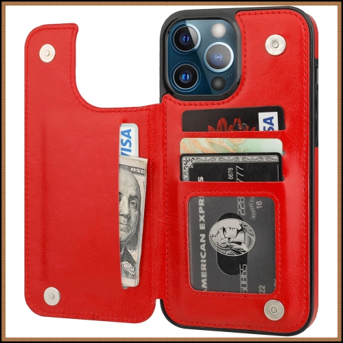 BIG SALE - Wallet Case for iPhone 13 PRO MAX, with Card Holder, PU Leather Kickstand Card Slots Case, Double Magnetic Clasp Durable Shockproof Cover