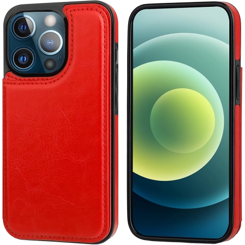 BIG SALE - Wallet Case for iPhone 13 PRO MAX, with Card Holder, PU Leather Kickstand Card Slots Case, Double Magnetic Clasp Durable Shockproof Cover