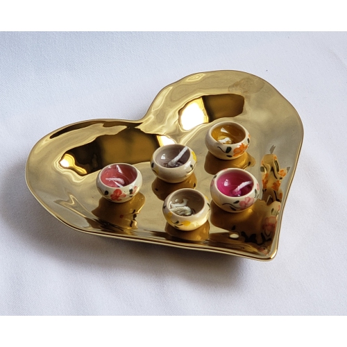 Assiette en forme de coeur, 7 po