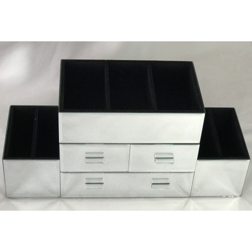 Mirrored Jewelry Organizer with 3 drawers and 7 compartments