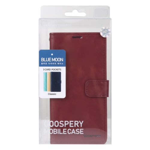 TopSave Goospery Bluemoon Card Slot w/Magnetic Clip Leather Folio Wallet Flip For iPhone 16e, Burgundy