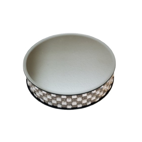 Plateau de coiffeuse avec base miroir, 8&nbsp;po de diamètre