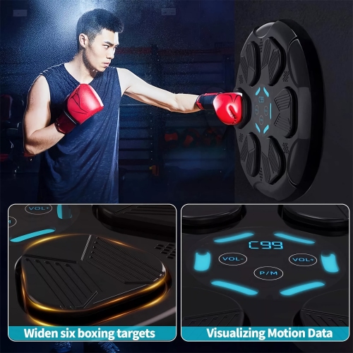 Machine à boxe intelligente, tapis d'entraînement Bluetooth Music Boxing pour enfants, adultes, petits espaces, formation de secours, pour la maison,