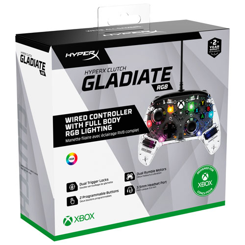 HyperX Clutch Gladiate RGB Wired Controller for Xbox Series X|S - Black