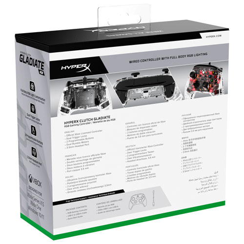 HyperX Clutch Gladiate RGB Wired Controller for Xbox Series X|S - Black