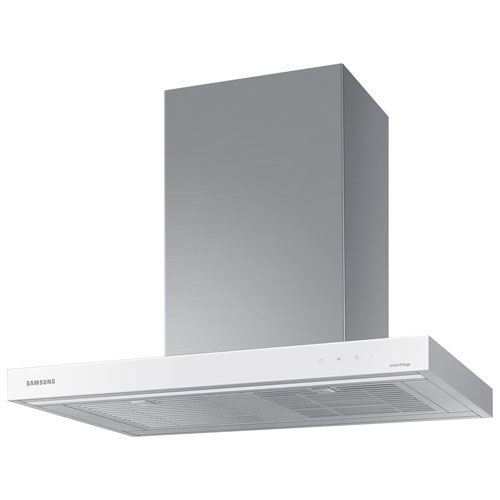 Open Box - Samsung Bespoke 30" Wall Mount Range Hood (NK30CB600W12AA) - White Glass