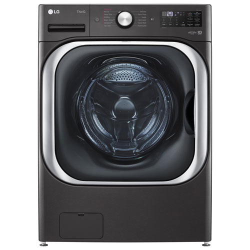 Open Box - LG 6.0 Cu. Ft. High Efficiency Front Load Steam Washer - Black Steel - Perfect Condition