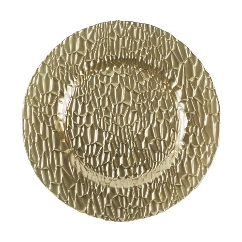 Image 1 of 1.. Elegance Frankford Chargers Set of Four, 13", Gold