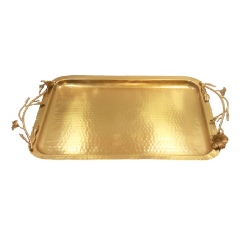 Eldora rectangular tray - Satin Gold
