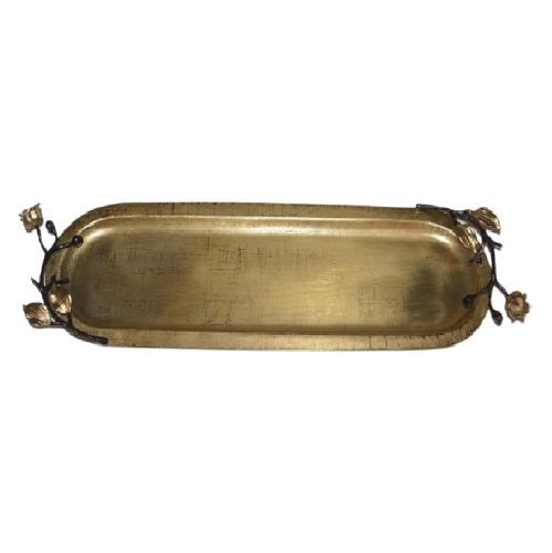 Eleanor oblong tray - Satin Gold