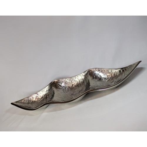 Premium Silver Metallic Triple Section Serving Bowl