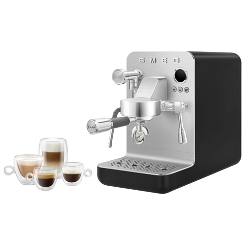 Smeg MiniExpress Manual Espresso Machine - Matte Black