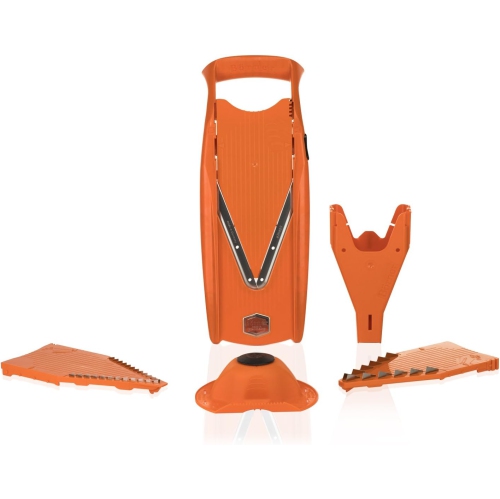 Image 1 of 5.. Börner V-7000OR VPower V-Slicer, 3 Blade Inserts, Food Safety Holder, Orange