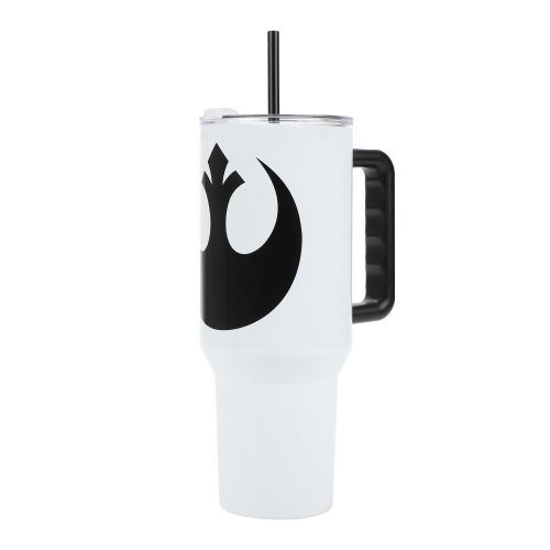 40 oz Stainless Steel Tumbler with Handle and Straw