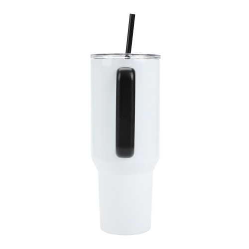 40 oz Stainless Steel Tumbler with Handle and Straw