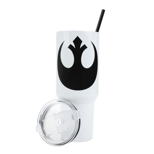 40 oz Stainless Steel Tumbler with Handle and Straw