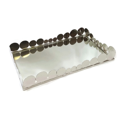 Elegance Rectangular tray with mirror, 19x11.5"