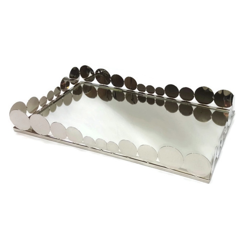 Elegance Rectangular tray with mirror, 19x11.5"