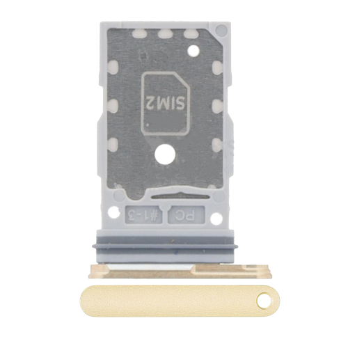 ESOURCE PARTS  Replacement Dual Sim Card Tray Compatible With Samsung Galaxy S24 5G / S24 Plus 5G (Amber Yellow)