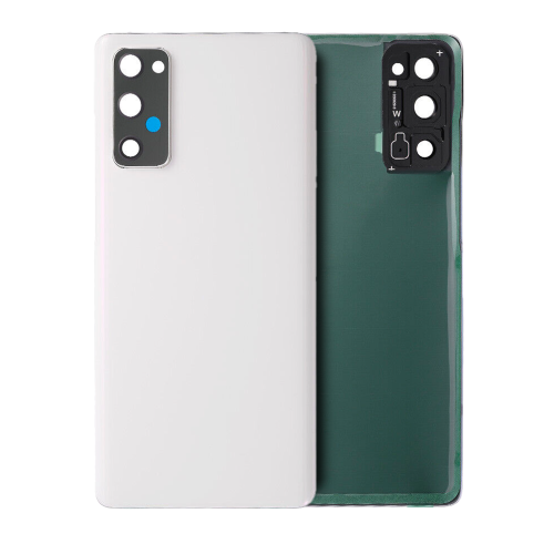 Replacement Back Glass With Adhesive Compatible For Samsung Galaxy S20 FE 5G (Cloud White)