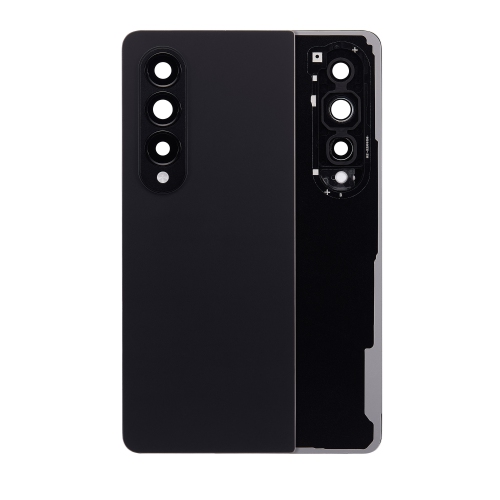 Replacement Back Cover Glass With Camera Lens Compatible With Samsung Galaxy Z Fold 4 (Phantom Black)
