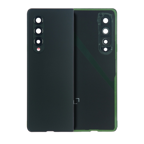 Replacement Back Cover Glass With Camera Lens Compatible With Samsung Galaxy Z Fold 3 (Phantom Black)