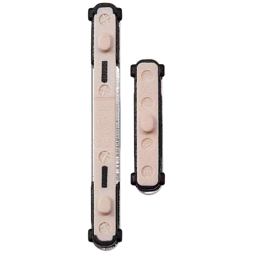 Replacement Hard Buttons Compatible With Samsung Galaxy S24 5G / 24 Plus 5G (Premium) (Marble Grey)