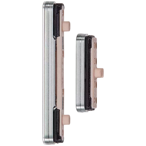 Replacement Hard Buttons Compatible With Samsung Galaxy S24 5G / 24 Plus 5G (Premium) (Marble Grey)