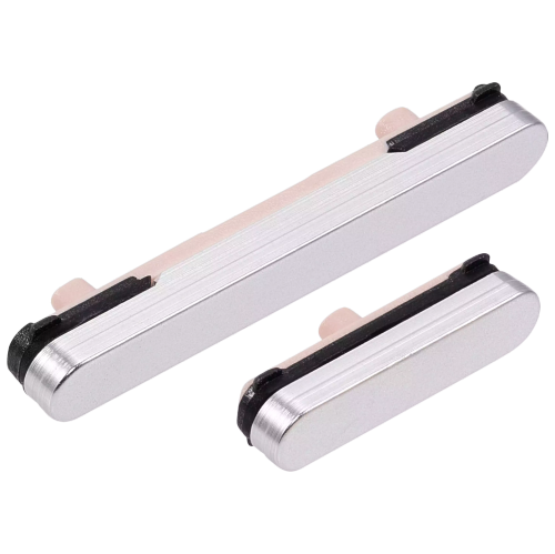 Replacement Hard Buttons Compatible With Samsung Galaxy S24 5G / 24 Plus 5G (Premium) (Marble Grey)