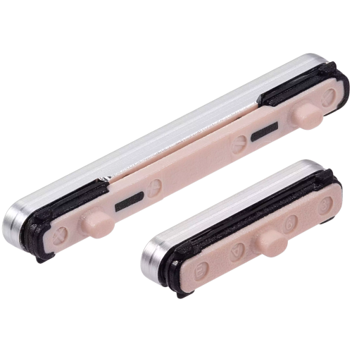 Replacement Hard Buttons Compatible With Samsung Galaxy S24 5G / 24 Plus 5G (Premium) (Marble Grey)