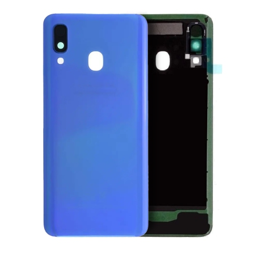 Replacement Back Cover Glass With Camera Lens Compatible With Samsung Galaxy A40 (Service Pack) (Blue)