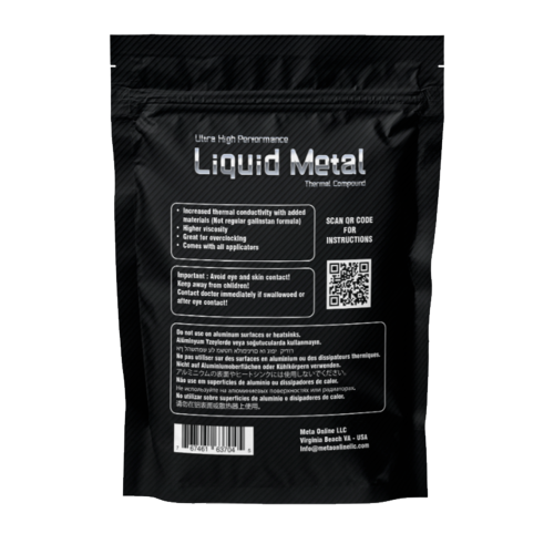 Replacement Liquid Metal Thermal Paste Compatible With PS5 PC GPU 1.5G 130W/mK