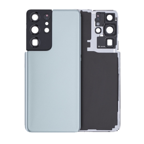 Replacement Back Cover Glass With Camera Lens Compatible With Samsung Galaxy S21 Ultra (Phantom Titanium)