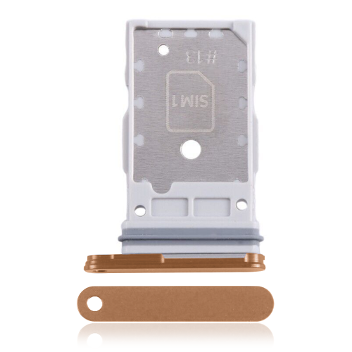 ESOURCE PARTS  Replacement Single Sim Card Tray Compatible With Samsung Galaxy S24 5G / S24 Plus 5G (Sandstone Orange)