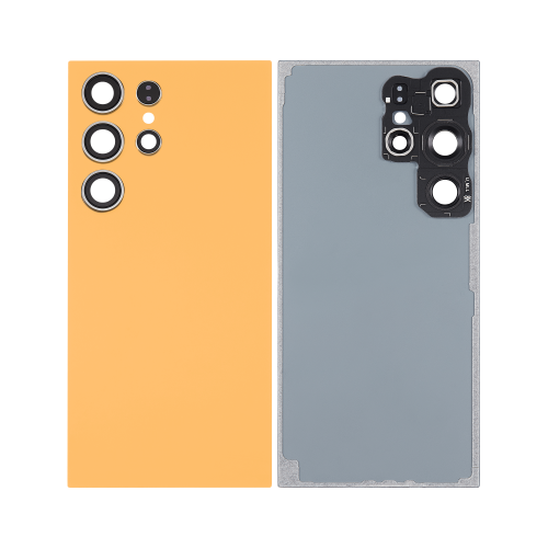 Replacement Back Cover Glass W/Camera Lens Compatible With Samsung Galaxy S24 Ultra 5G (Titanium Orange)