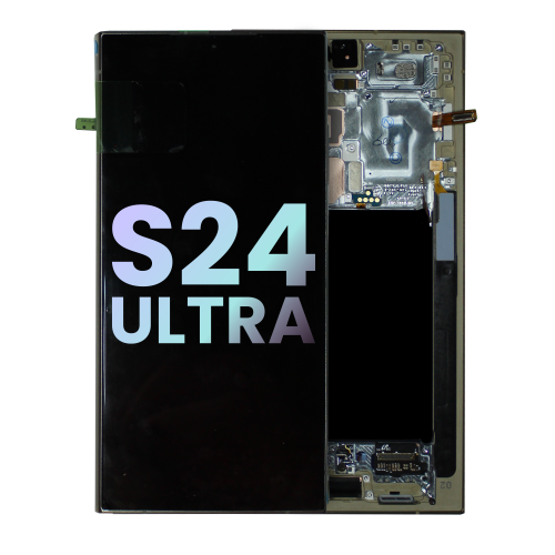 Replacement OLED Assembly With Frame Compatible With Samsung Galaxy S24 Ultra (Titanium Yellow)