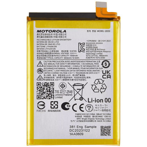 Replacement Replacement Battery Compatible With Motorola Moto G Stylus 5G (QS50)