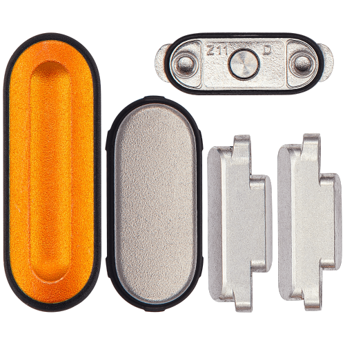 Ensemble de boutons latéraux de rechange compatibles avec Watch Ultra 1ᵉʳ gén (orange / argent) (5 pièces)