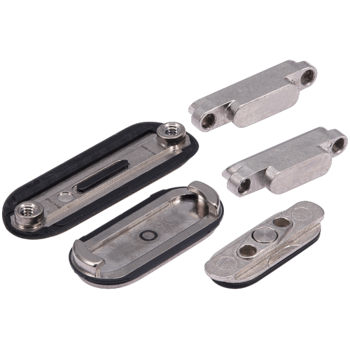 Ensemble de boutons latéraux de rechange compatibles avec Watch Ultra 1ᵉʳ gén (orange / argent) (5 pièces)