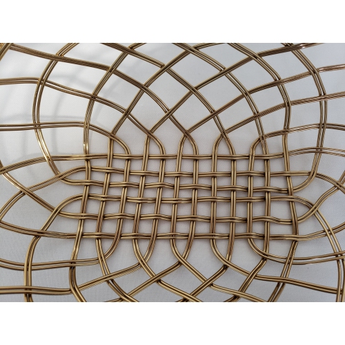 Panier ovale métallique doré 16 x 8,25&nbsp;po