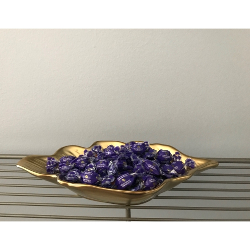 Jiallo Botanic – Assiette à feuilles profondes en titane, porcelaine, 8,5&nbsp;po, doré