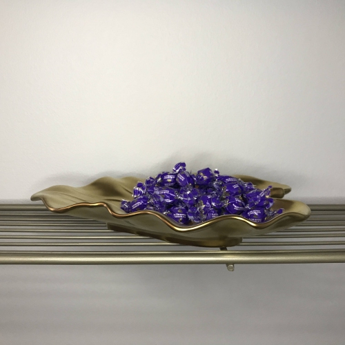 Jiallo Botanic – Assiette à feuilles en céramique, porcelaine et titane, 9&nbsp;po, doré