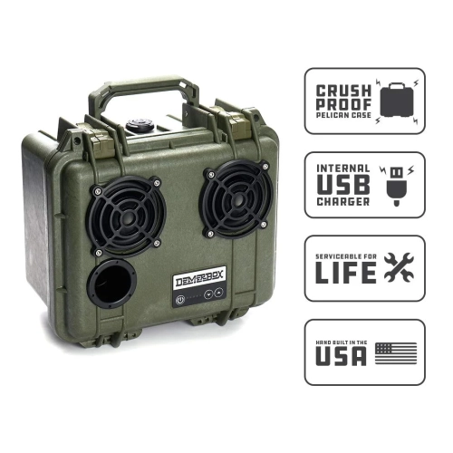 Refurbished - DemerBox DB2 Wireless Speakers Waterproof Portable Rugged Outdoor 40+ h Battery, Green